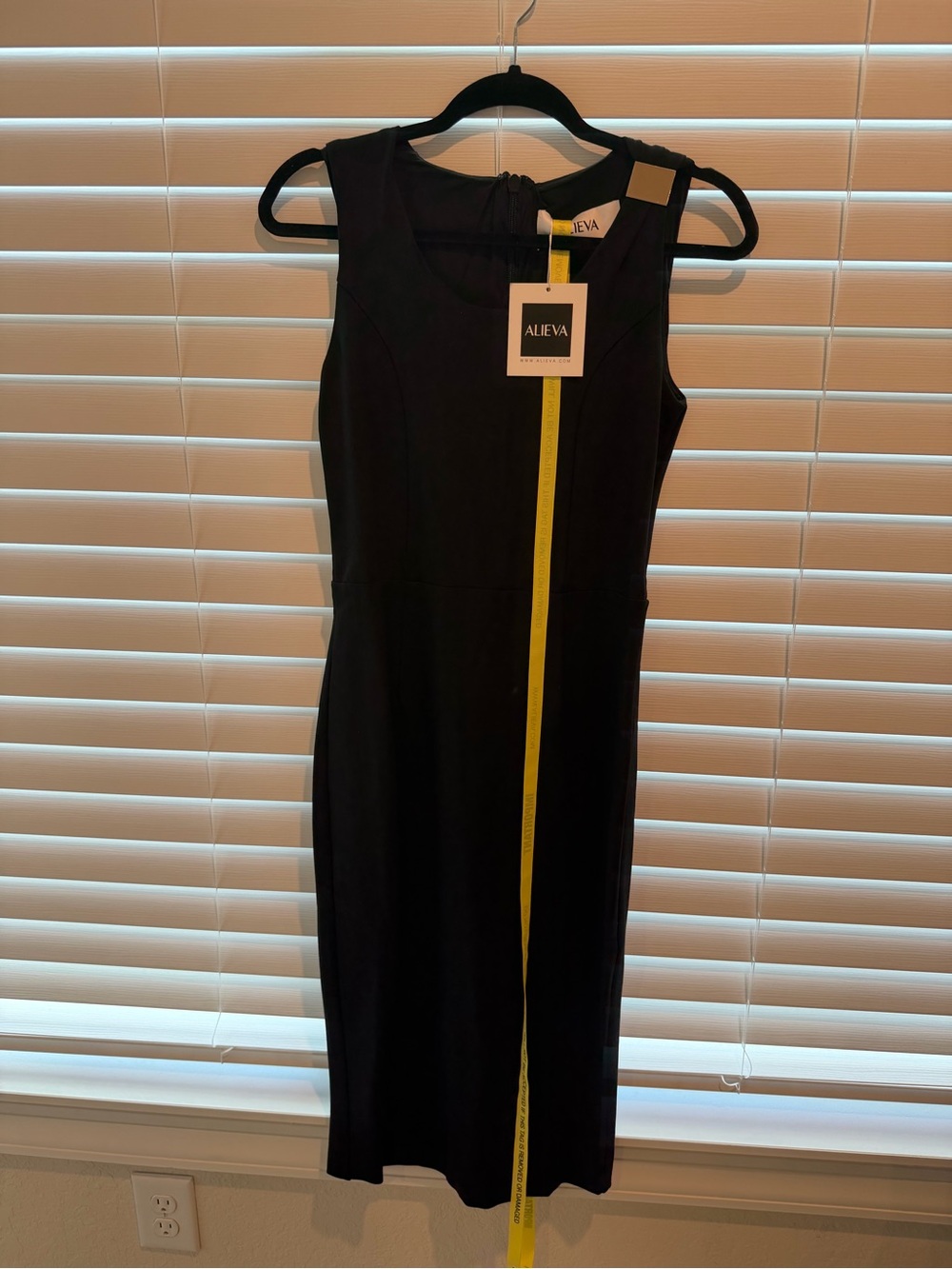 Alieva Black Sleeveless Sheath Dress